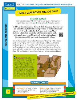 make a cardboard arcade game game jam activity