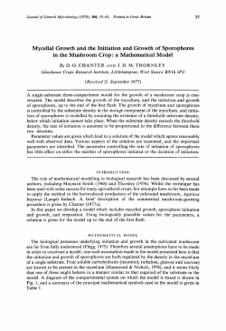 Mycelial Growth and the Initiation and Growth of
