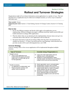 2 Rollout and Turnover Strategies