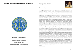Parent Handbook 2072 - Baba Boarding high School