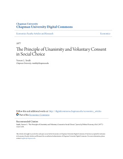 The Principle of Unanimity and Voluntary Consent in Social Choice