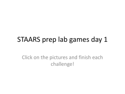 STAARS prep lab games