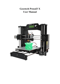 Geeetech PrusaI3 X User Manual