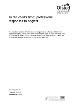 Assessment in cases of neglect