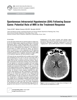 Spontaneous Intracranial Hypotension (SIH) Following Soccer