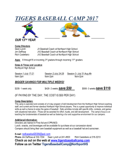 2017 Registration - Northport Tigers Baseball Camp