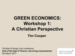 green economics - Green Christian