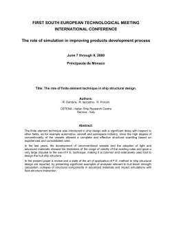The role of finite element technique in ship structural