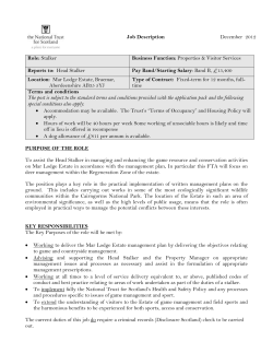 Job Description - National Trust for Scotland