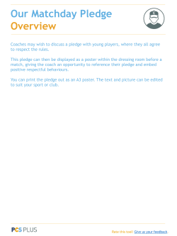 Matchday pledge A3 poster A poster template you can discuss with