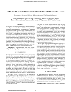 Managing Trust In Diffusion Adaptive Networks With Malicious Agents