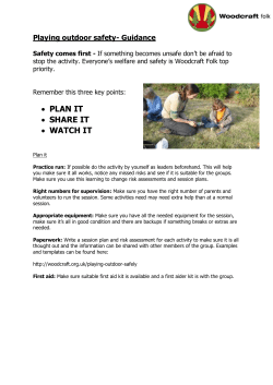 Playing outdoor safety- Guidance