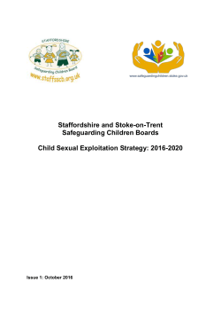 CSE Strategy - Staffordshire Safeguarding Children Board