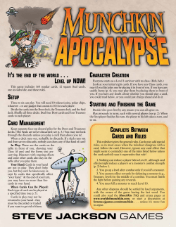 IT`S THE END OF THE WORLD . . . LEVEL UP NOW! SETUP CARD