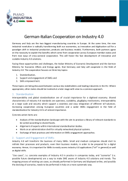 German-Italian Cooperation on Industry 4