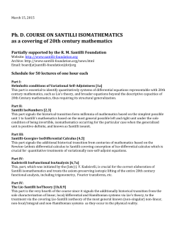 Ph. D. COURSE ON SANTILLI ISOMATHEMATICS as a covering of