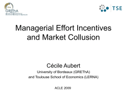 Managerial Effort Incentives and Market Collusion