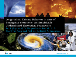 Longitudinal Driving Behavior in Case of Emergency Situations