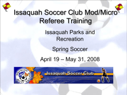 ISC website contacts eysareferees.org game report write up