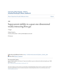 Supercurrent stability in a quasi-one