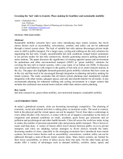 Greening the `last` mile to transit