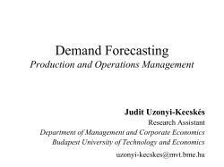 Forecasting