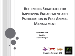 Applying Human Behaviour Theory to Improve Invasive