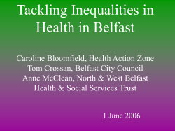 Tackling Inequalities in Health in Belfast
