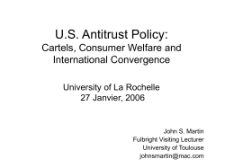 Introduction to U.S. and European Competition Law University of