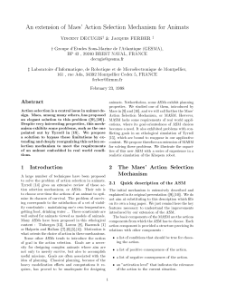 An extension of Maes` Action Selection - Vincent Decugis