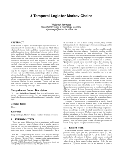 A Temporal Logic for Markov Chains