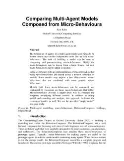Comparing Multi-Agent Models Composed from Micro