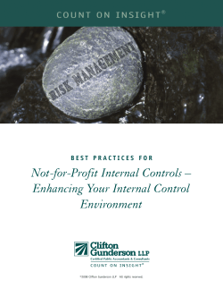 Best Practices for Not-For-Profit Internal Controls
