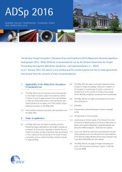 ADSp 2016 – Allgemeine Deutsche