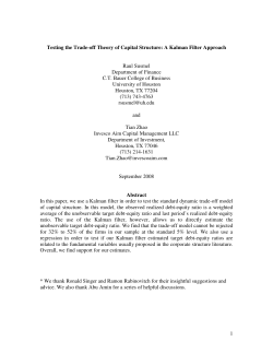 1 Testing the Trade-off Theory of Capital Structure