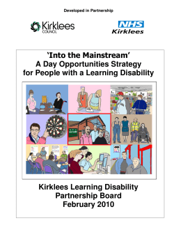 Day opportunities strategy for people with a