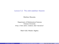 Lecture 5.2: The orbit-stabilizer theorem