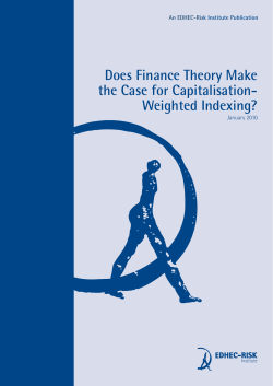Does Finance Theory Make the Case for - EDHEC