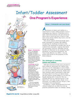 Infant/Toddler Assessment