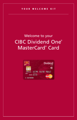 CIBC Dividend One&reg; MasterCard&reg; Card