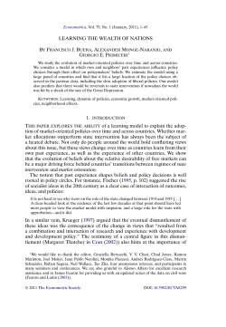 Learning the Wealth of Nations