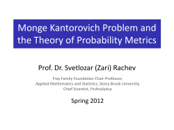 Monge Kantorovich Problem and the Theory of Probability Metrics