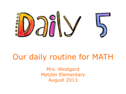 The Daily 5 - Net Start Class
