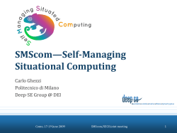 Self-managing situational computing