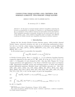 CONDUCTOR INEQUALITIES AND CRITERIA FOR SOBOLEV