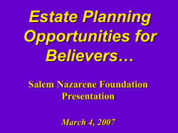 Corner Stone Class Presentation 2004