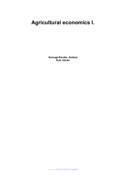 4. 12.4. Economic fluctuations, business cycleand agriculture