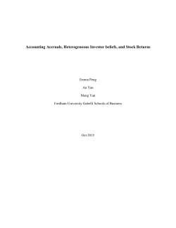Accounting Accruals, Heterogeneous Investor beliefs, and Stock