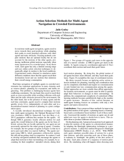 Action Selection Methods for Multi-Agent Navigation in