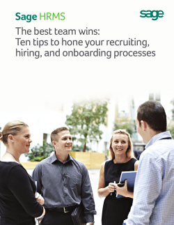 SageHRMS The best team wins: Ten tips to hone your